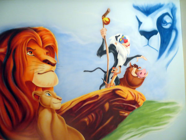 τοιχογραφία παιδικο δωματιο με θέμα lion king