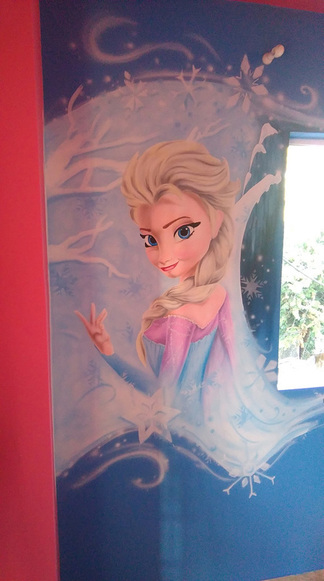 Ελσα Frozen ζωγραφική στον τοίχο, ζωγραφική σε παιδικό δωμάτιο κορίτσι, διακόσμηση forzen, διακόσμηση παιδικού δωματίου, διακόσμηση τοίχου
